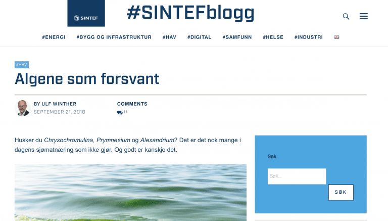 For åtte måneder advarte siden han mot giftig algeoppblomstring: “At det ikke har skjedd på 25 år, må nesten regnes som en kuriositet.”