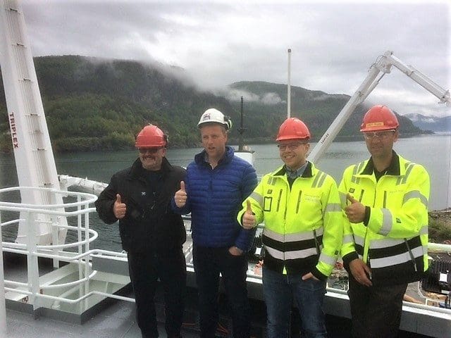 Her får Norsk Fisketransport overlevert sin nye brønnbåt