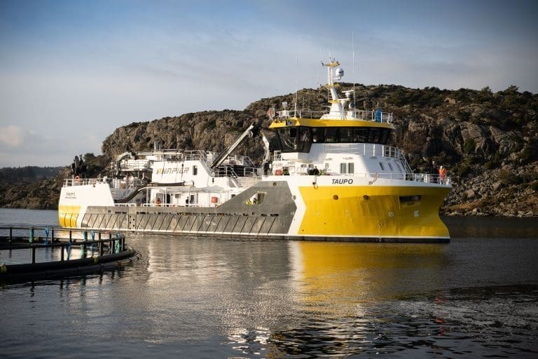 Bløggebåten “Taupo” har grunnstøtt og tar inn vann