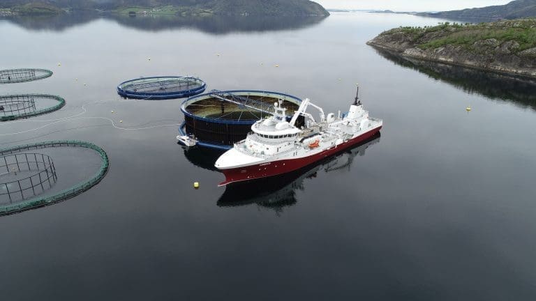 Historiens første levering av slaktefisk fra Aquatraz