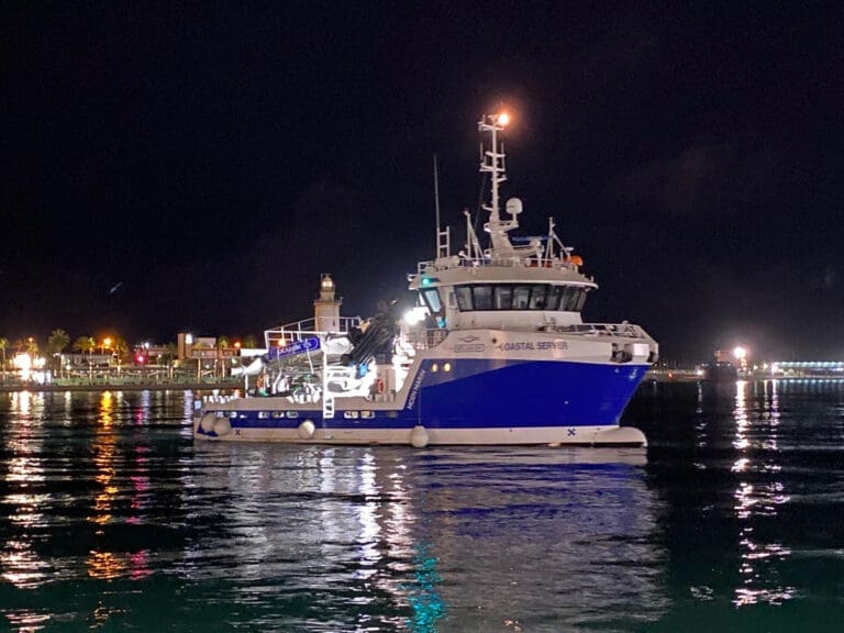 Nidaros Shippings flunkende nye avlusningsfartøy krysset Atlanteren
